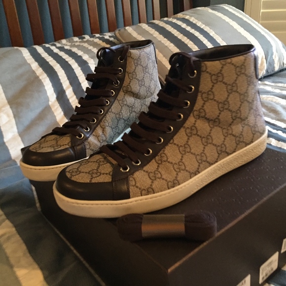 Men's Gucci Shoes New w/Box. Size 8! Tessuto GG Su - Picture 1 of 8